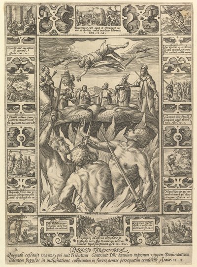 Punitio Tirannorum, från Allegories of the Christian Faith, från Christian and Profane Allegor.... av Hendrik Goltzius