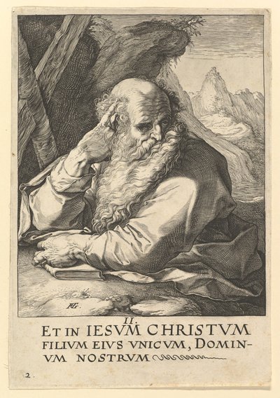 Den helige Andreas, från Kristus, apostlarna och den helige Paulus med trosbekännelsen, ca. 1589. av Hendrik Goltzius