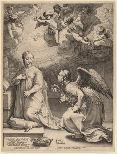 Bebådelsen av Hendrik Goltzius