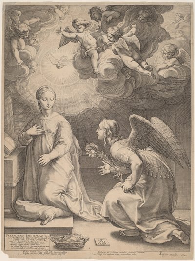 Bebådelsen av Hendrik Goltzius