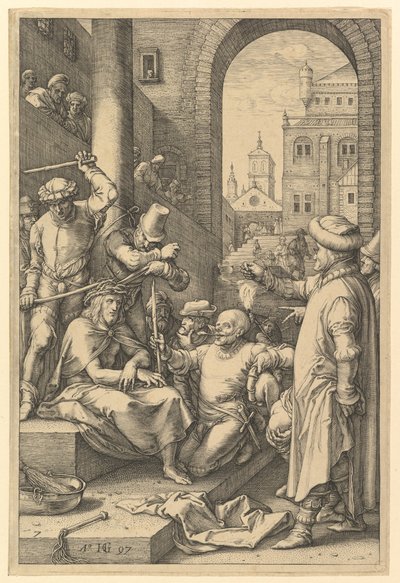 The Crowning with Thorns, från The Passion of Christ, 1597. av Hendrik Goltzius