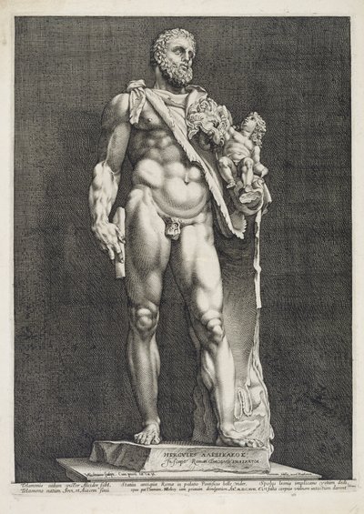 Kejsaren Commodus som Hercules av Hendrik Goltzius
