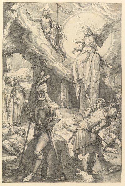 Uppståndelsen, från The Passion of Christ, 1596. av Hendrik Goltzius