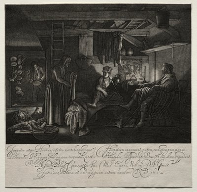 Jupiter och Merkurius vid Filemons och Baucis hus av Hendrik Goudt