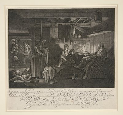 Jupiter och Merkurius i Filemons och Baucis hus av Hendrik Goudt