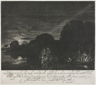 Flygningen till Egypten natt. av Hendrik Goudt