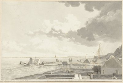 Den översvämmade Ooijpolder med Persingen i fjärran, 1809 av Hendrik Hoogers (signed by artist)