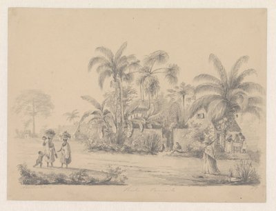 Gatuvy strax utanför Paramaribo av Hendrik Huygens