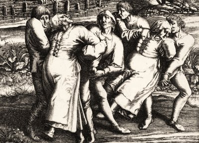 Danspest, Strasbourg, Alsace. 1518 av Hendrik I Hondius