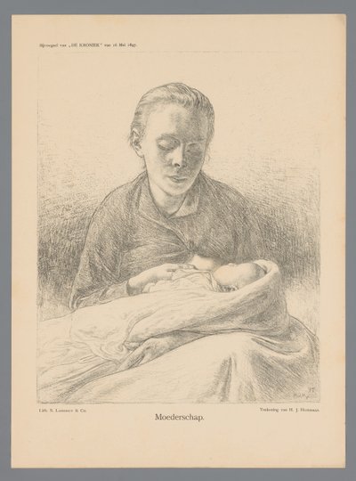 Moderskap (titel på objekt) av Hendrik Johannes Haverman