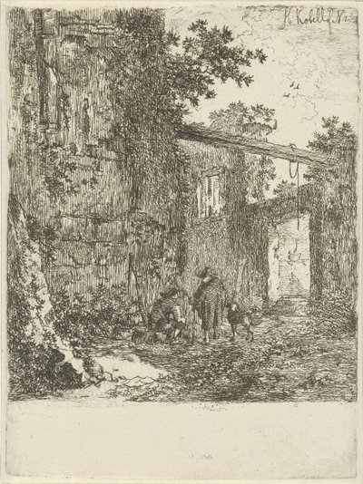 Bevuxen ruin av Hendrik Kobell