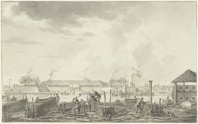 Slottet i Batavia, sett från Houtkrapen av Hendrik Kobell