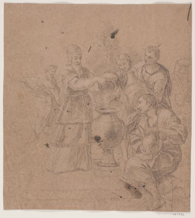 Abraham och Melkisedek. (1 Mosebok, 14, 17 f.) av Hendrik Krock