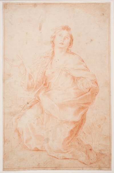 Saint Agnes på knä av Hendrik Krock