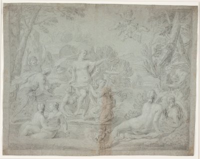 Diana och Actaeon. (Ovidius, Net., III, 175 ff.) av Hendrik Krock