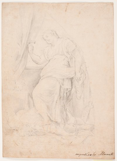 Jael dödar Sisera. Studie efter komposition av Carlo Maratti (Mezzetti, s. 345, nr. 150) av Hendrik Krock
