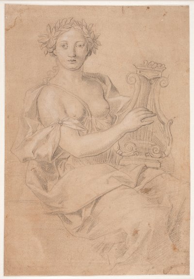 Lyraspelande musa (Erato?) av Hendrik Krock