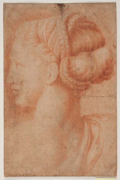 Studie för kvinnligt chef i Raphael: "The Transfiguration" Vatikanen, Rom av Hendrik Krock