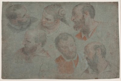 Studera med sju huvuden efter Veronese: The Wedding at Cana av Hendrik Krock