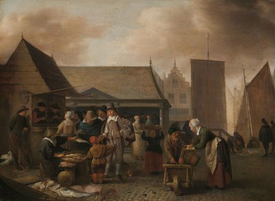Fiskmarknad av Hendrik Martensz Sorgh