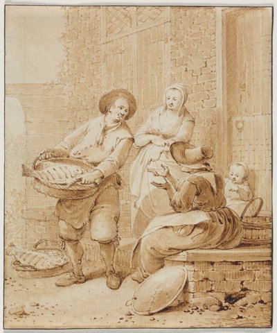 Fiskhandlaren, andra hälften av 1700-talet. av Hendrik Meijer