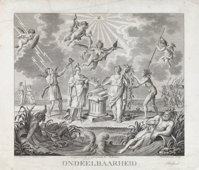 Allegori om odelbarheten, 1795 Odelbarhet (titel på objekt) Fyra allegorier om revolutionen 1795 (serietitel) av Hendrik Roosing