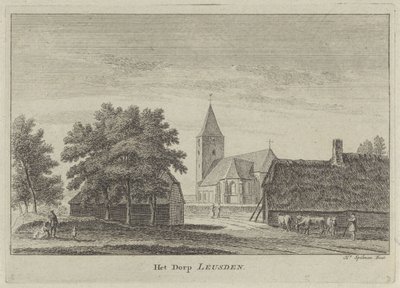 Utsikt över Leusden The Village of Leusden (titel på objekt) av Hendrik Spilman