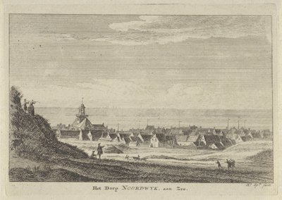 Utsikt över Noordwijk aan Zee Byn Noordwijk aan Zee (titel på objekt) av Hendrik Spilman