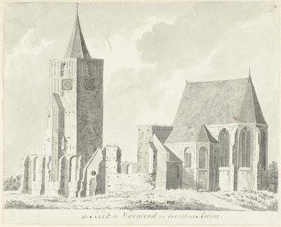 Kyrka i Warmond och dess ruiner av Hendrik Tavenier