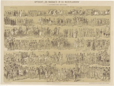 Nassaus procession i Nederländerna. (1 september 1888, Amsterdam.) (titel på objekt) av Hendrik Verlint