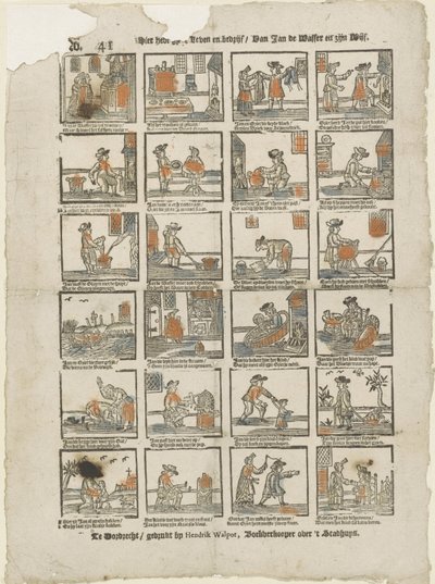 Här har du ditt liv och din verksamhet / Van Jan de Wasser och hans fru (titel på objektet) av Hendrik Walpot