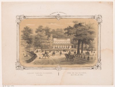 Samhälle i Haarlemmerhout i Haarlem Utsikt över samhället i den Hout (titel på objekt) Haarlem och omgivningar (serietitel på objekt) av Hendrik Wilhelmus Last
