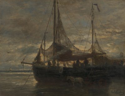Holländska: Kväll Kväll av Hendrik Willem Mesdag