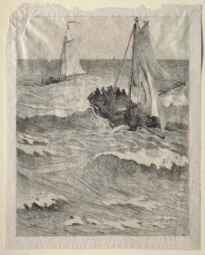 Marin scen av Hendrik Willem Mesdag