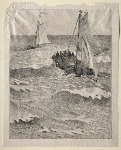 Marin scen, 1879. av Hendrik Willem Mesdag