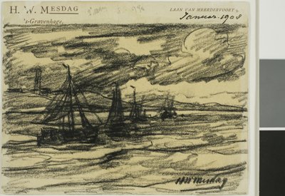 Fartyg till sjöss av Hendrik Willem Mesdag