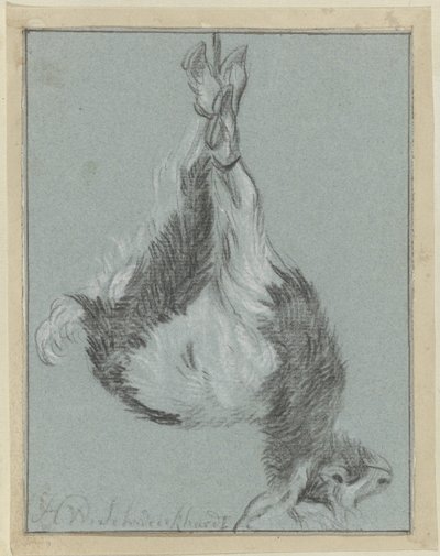 Döende get av Hendrik Willem Schweickhardt (signed by artist)