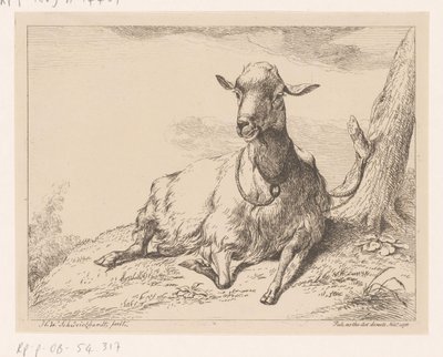 liggande get Olika djur (serietitel) av Hendrik Willem Schweickhardt