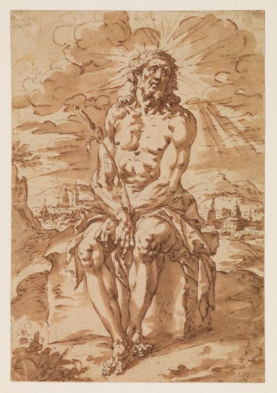 Man av sorger - Ecce Homo, 1585-1630 av Hendrick de Clerck