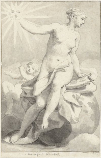 Sittande allegorisk kvinnofigur av Hendrik van Limborch