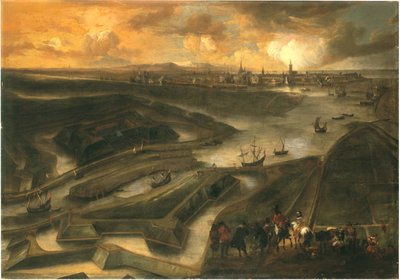 Utsikt över Oostende (olja på duk) av Hendrik van Minderhout