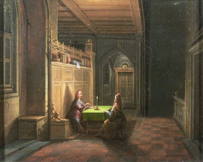 Kristus i Nikodemis hus av Hendrik van Steenwyck