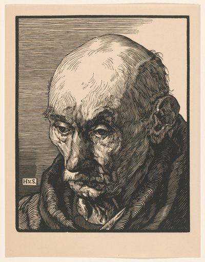 Porträtt av en okänd gammal man av Hendrik van Straten