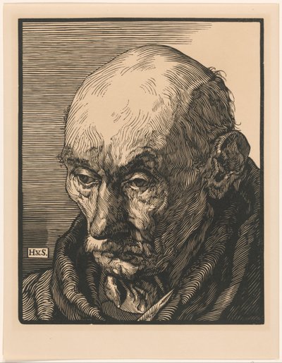 Porträtt av en okänd gammal man av Hendrik van Straten
