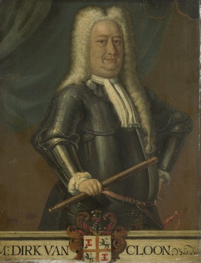 Porträtt av Dirk van Cloon, generalguvernör i Nederländska Ostindien av Hendrik van den Bosch (free after)