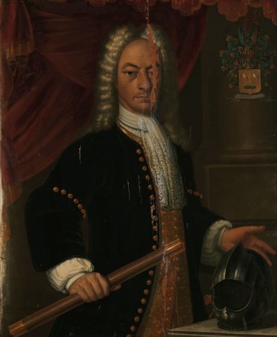 Diederik van Darven (1729-1730) Porträtt av Diederik van Durven, generalguvernör i Nederländska Ostindien av Hendrik van den Bosch