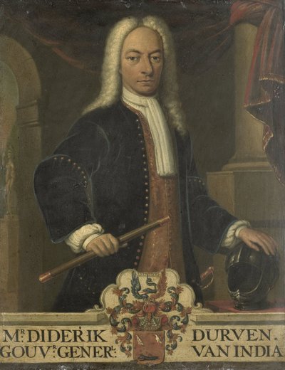 Porträtt av Diederik van Durven, generalguvernör i Nederländska Ostindien av Hendrik van den Bosch