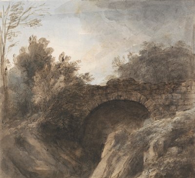 Bro över en djup klyfta av Heneage Finch fourth Earl of Aylesford