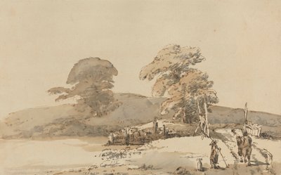 Landskap med en bro av Heneage Finch fourth Earl of Aylesford