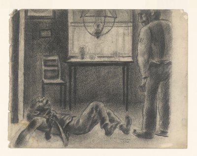 interiörscen av Henk Henriët (signed by artist)